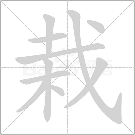 栽在|栽《汉字字源》